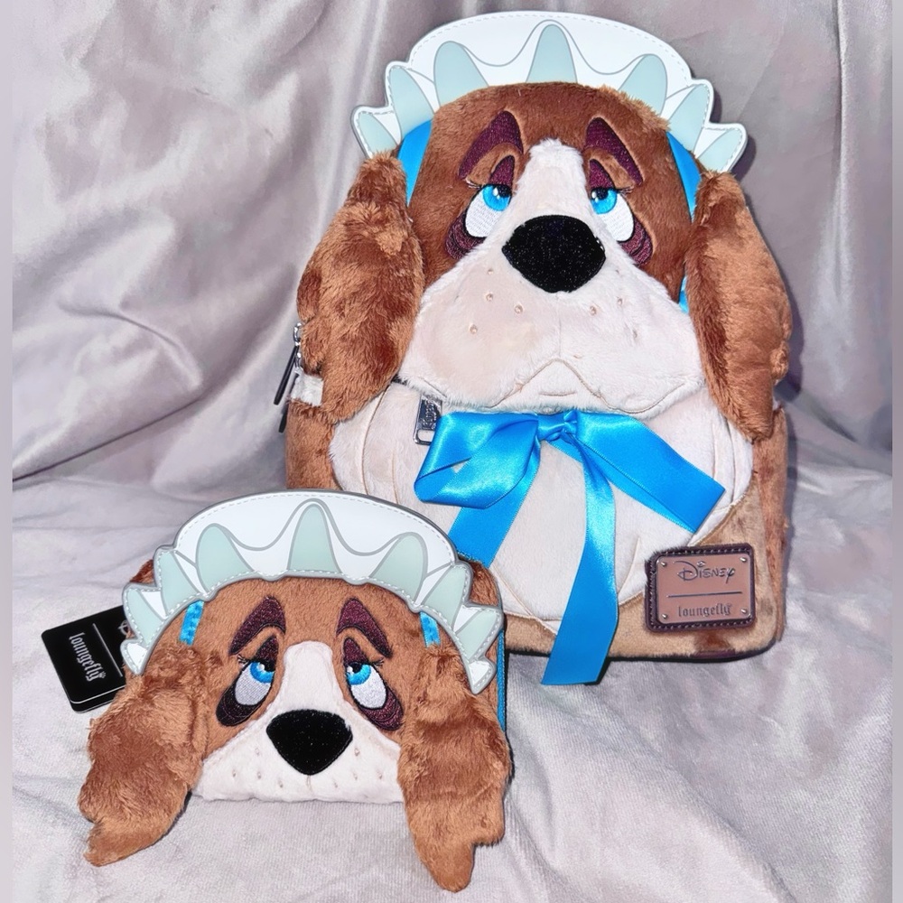 Loungefly Peter Pan Nana Cosplay Plush Mini Backpack & Wallet Set